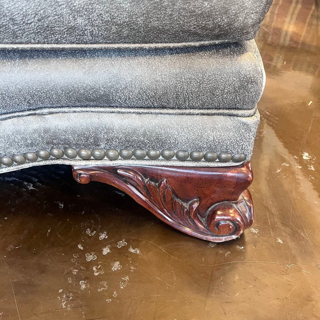 Orig Price $600 - Leather Ottoman - Acosta's Home