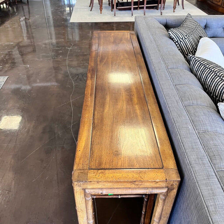Bamboo Style Console w/ 2 Stools - Acosta's Home