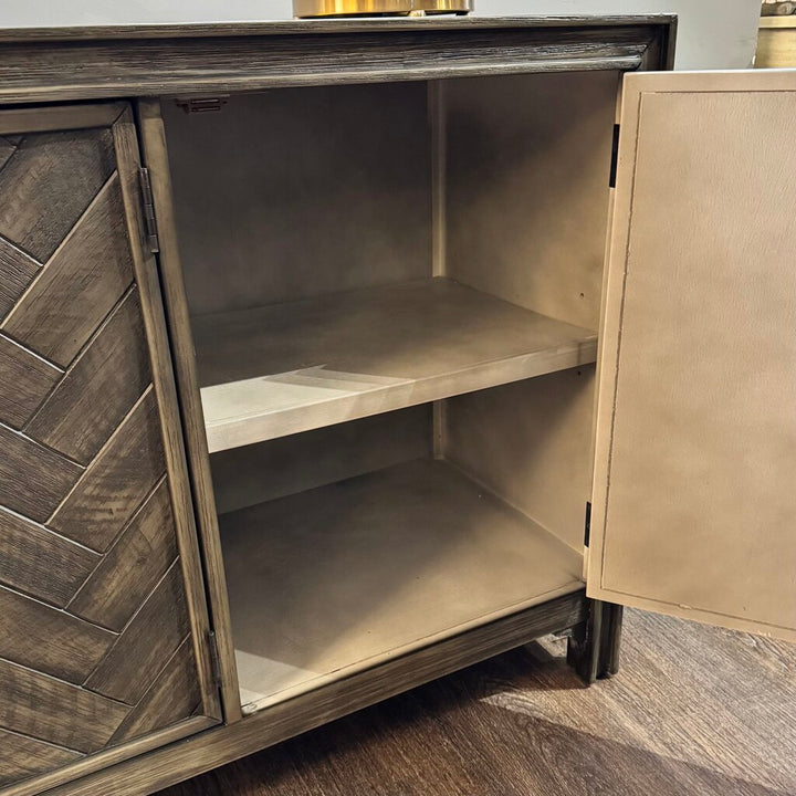 (BRAND NEW) Gramercy 3 Door Chevron Cabinet
