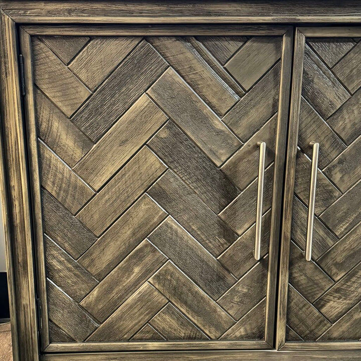 (BRAND NEW) Gramercy 3 Door Chevron Cabinet