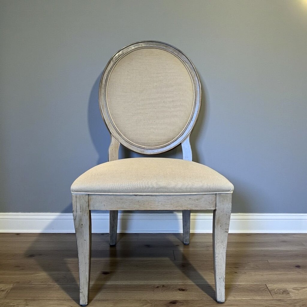 French Style Upholstered Oval Back Dining Chair - Acosta's Home