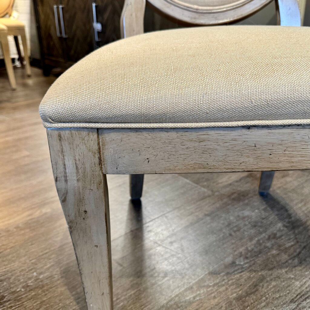 French Style Upholstered Oval Back Dining Chair - Acosta's Home