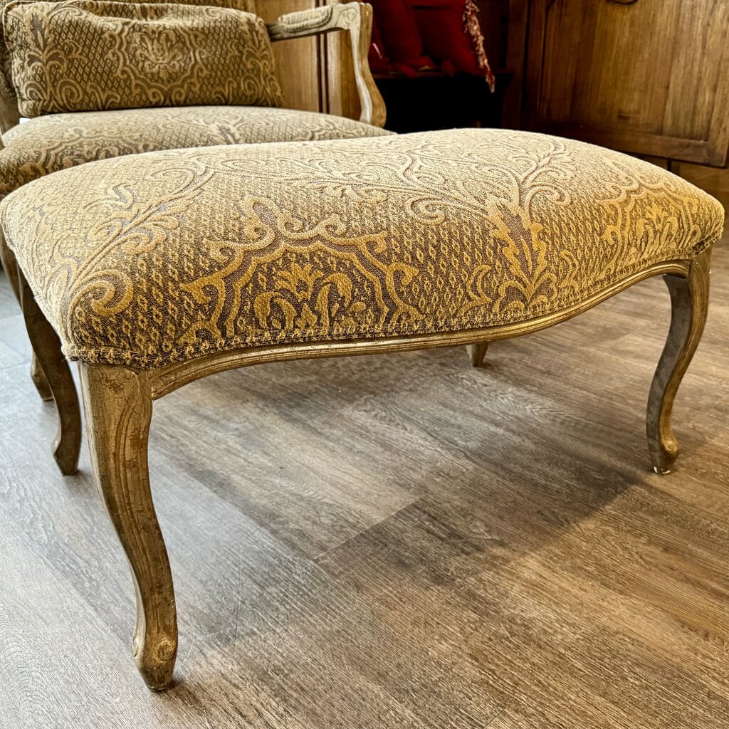 Bergere Chair with Ottoman - Acosta's Home