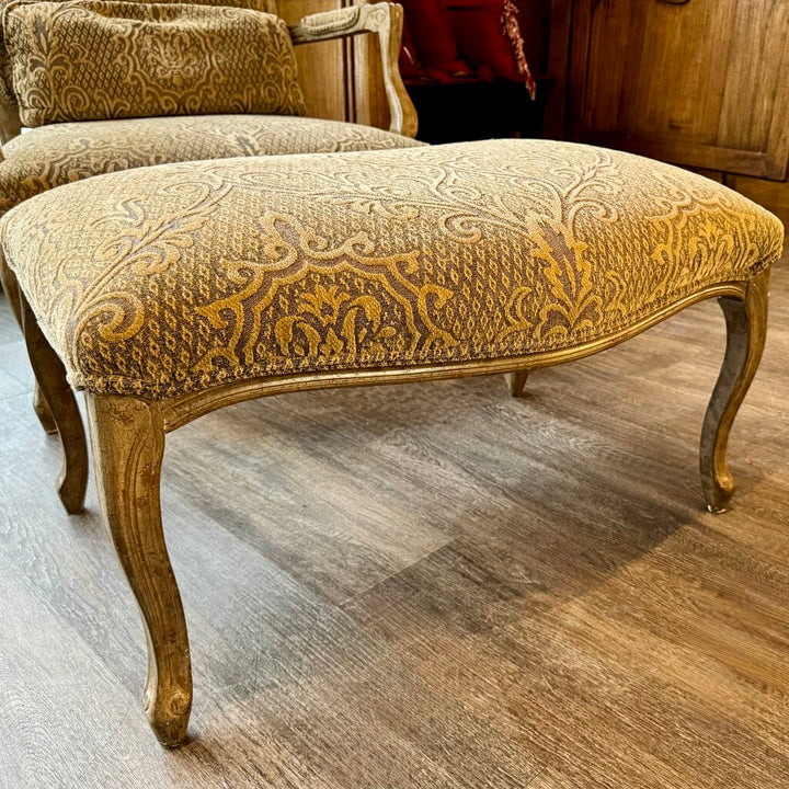 Bergere Chair with Ottoman - Acosta's Home