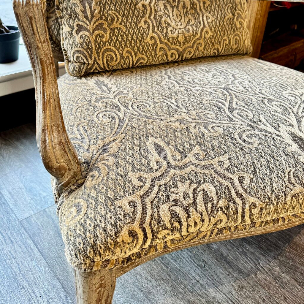 Bergere Chair with Ottoman - Acosta's Home