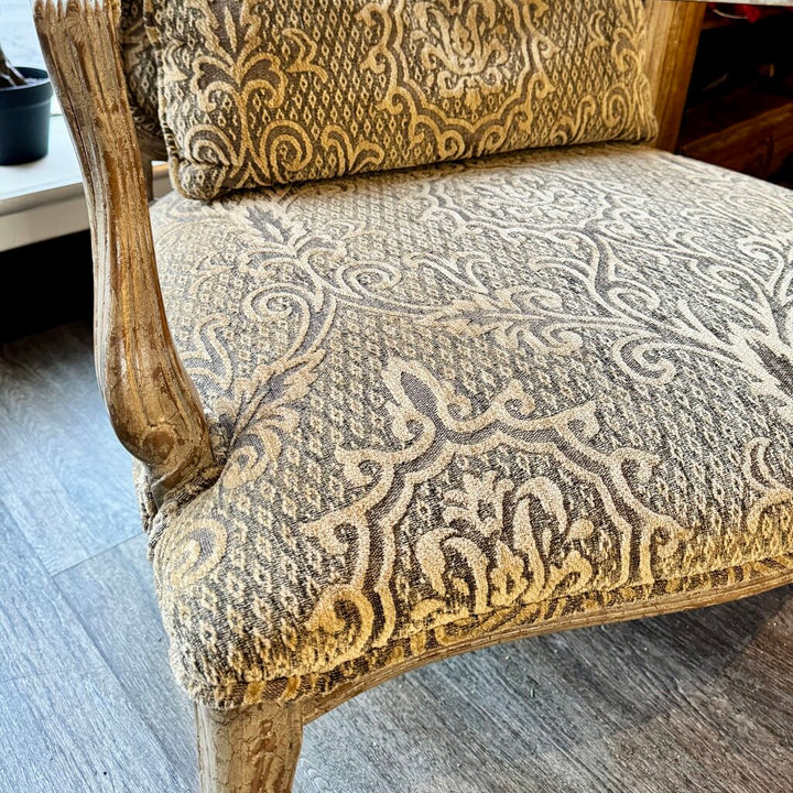 Bergere Chair with Ottoman - Acosta's Home