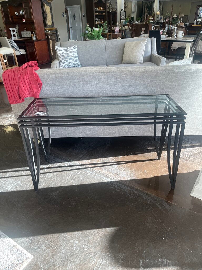 Metal & Glass Sofa Table - Acosta's Home