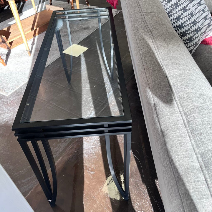 Metal & Glass Sofa Table - Acosta's Home