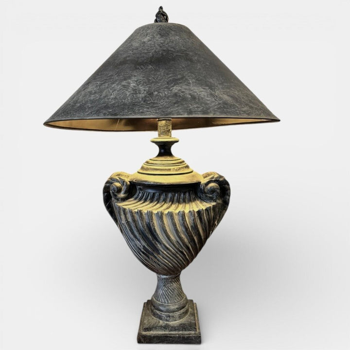 Distressed Finish Urn Lamp - Acosta's Home