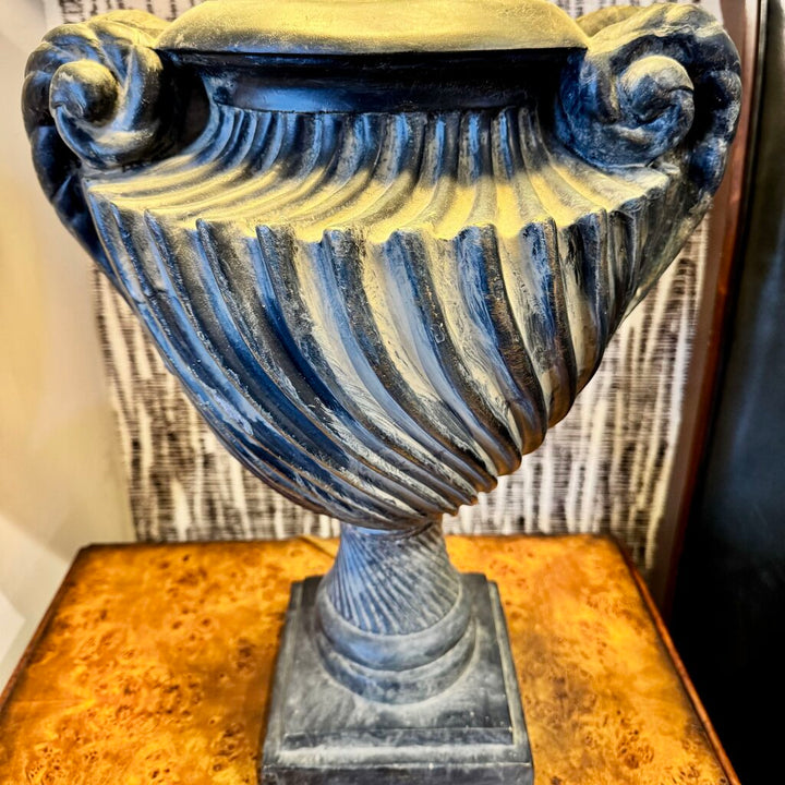 Distressed Finish Urn Lamp - Acosta's Home