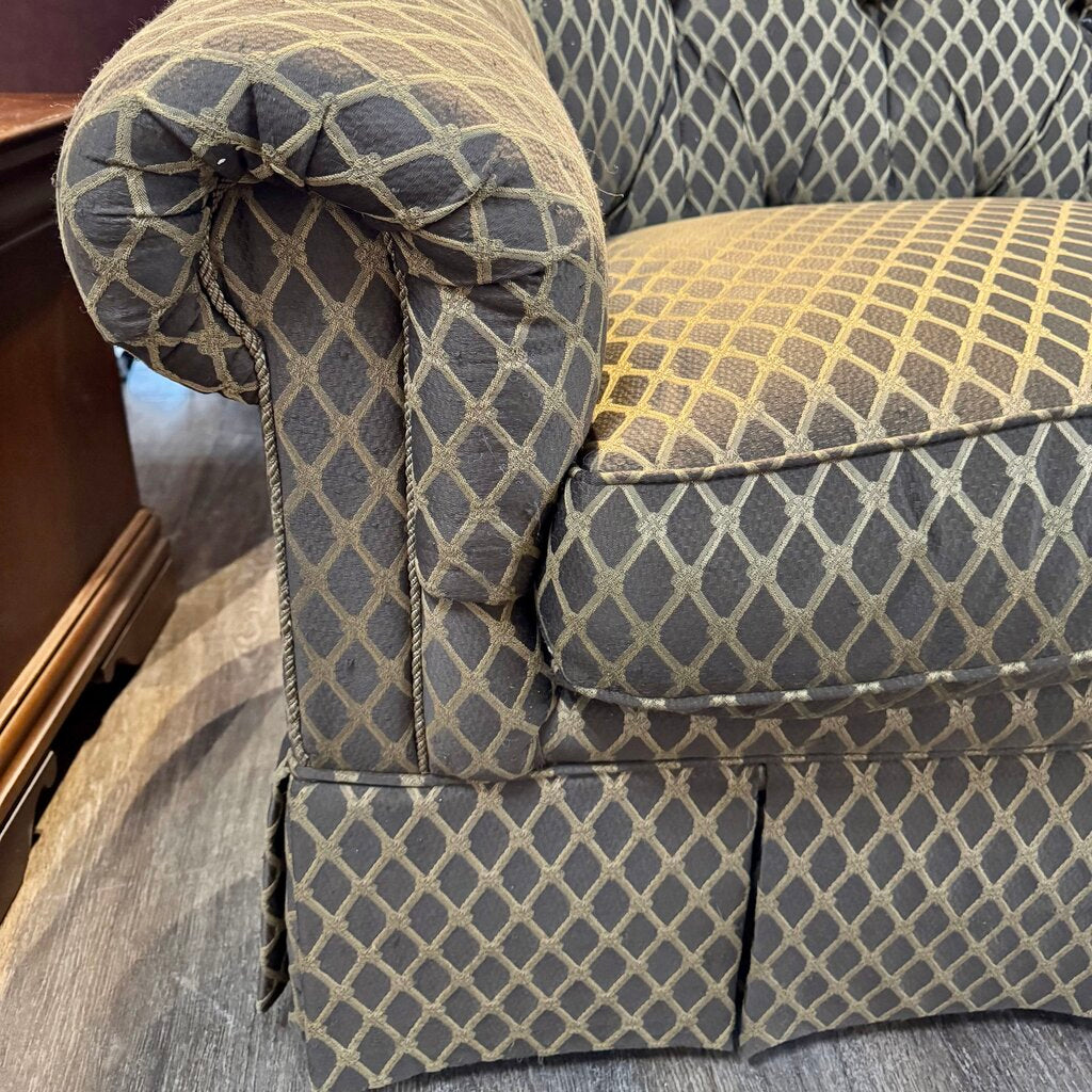 Custom Curved Tufted Back Sofa - Acosta's Home