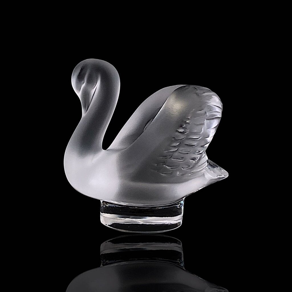 Frosted Crystal Swan Paperweight Figurine - Acosta's Home