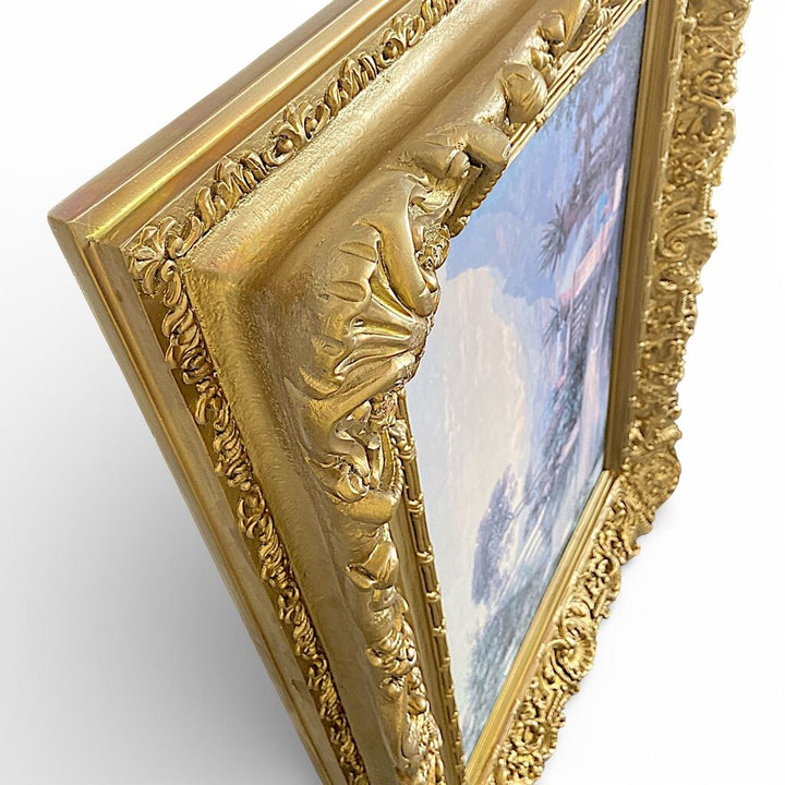 Amalfi Coast Landscape Artwork in Ornate Gilded Frame - Acosta's Home