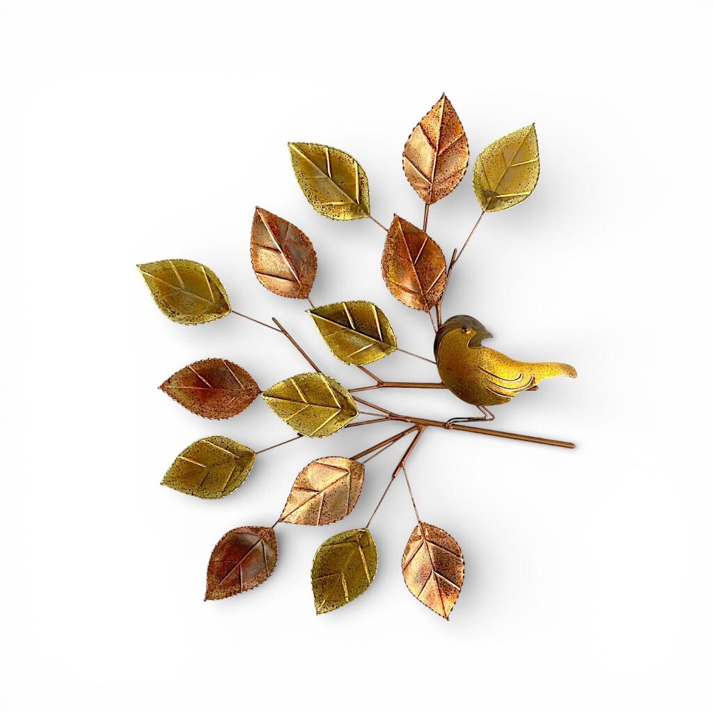 Copper Bird Resting on a Tree Branch - Acosta's Home