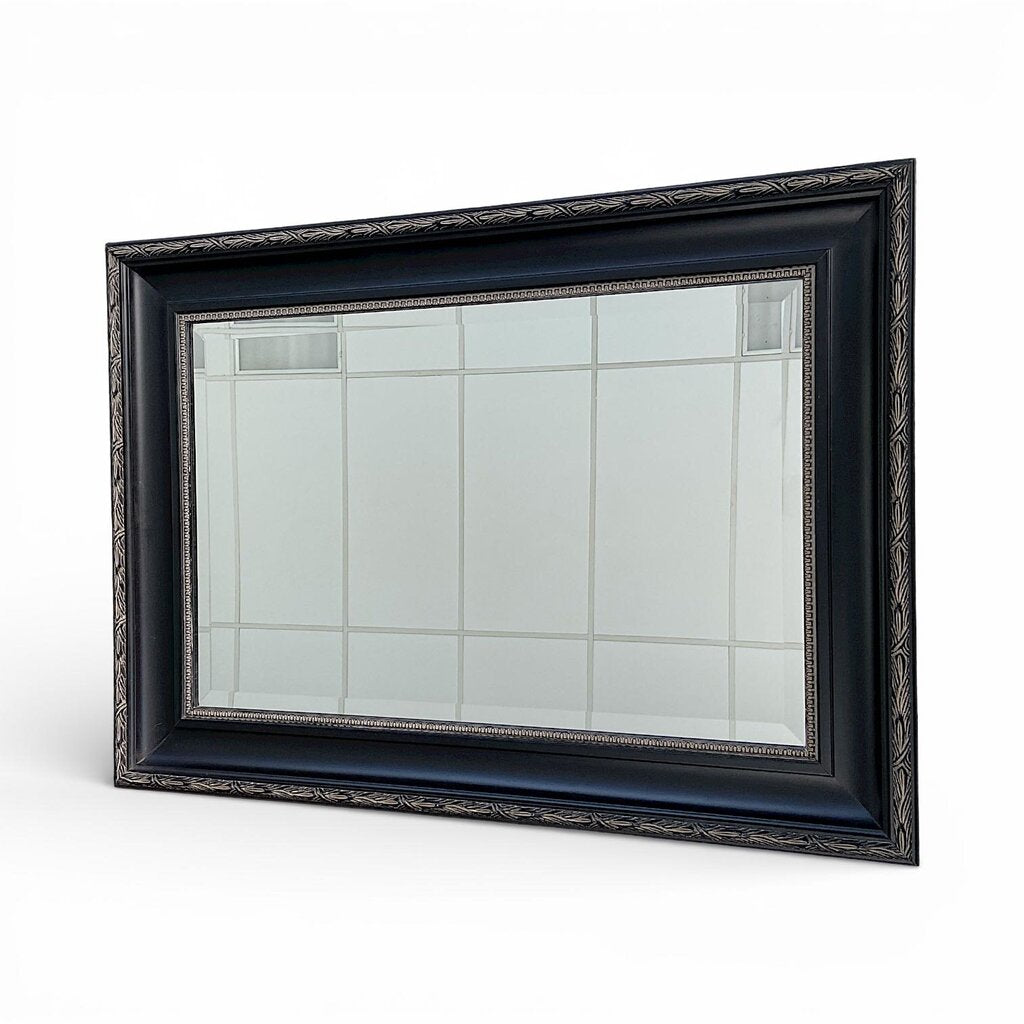 Beveled Mirror in Distressed Ornate Frame - Acosta's Home