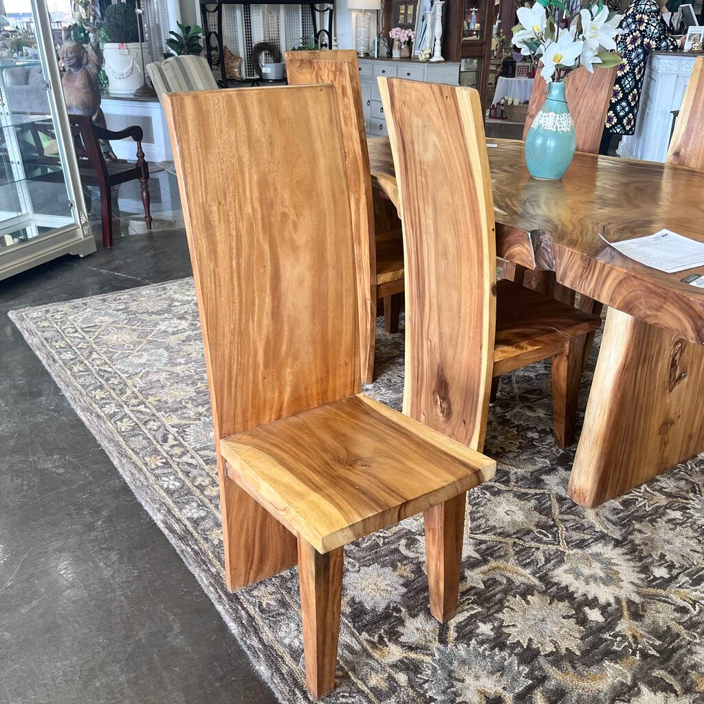 Live Edge Dining Table w/ 6 Chairs - Acosta's Home
