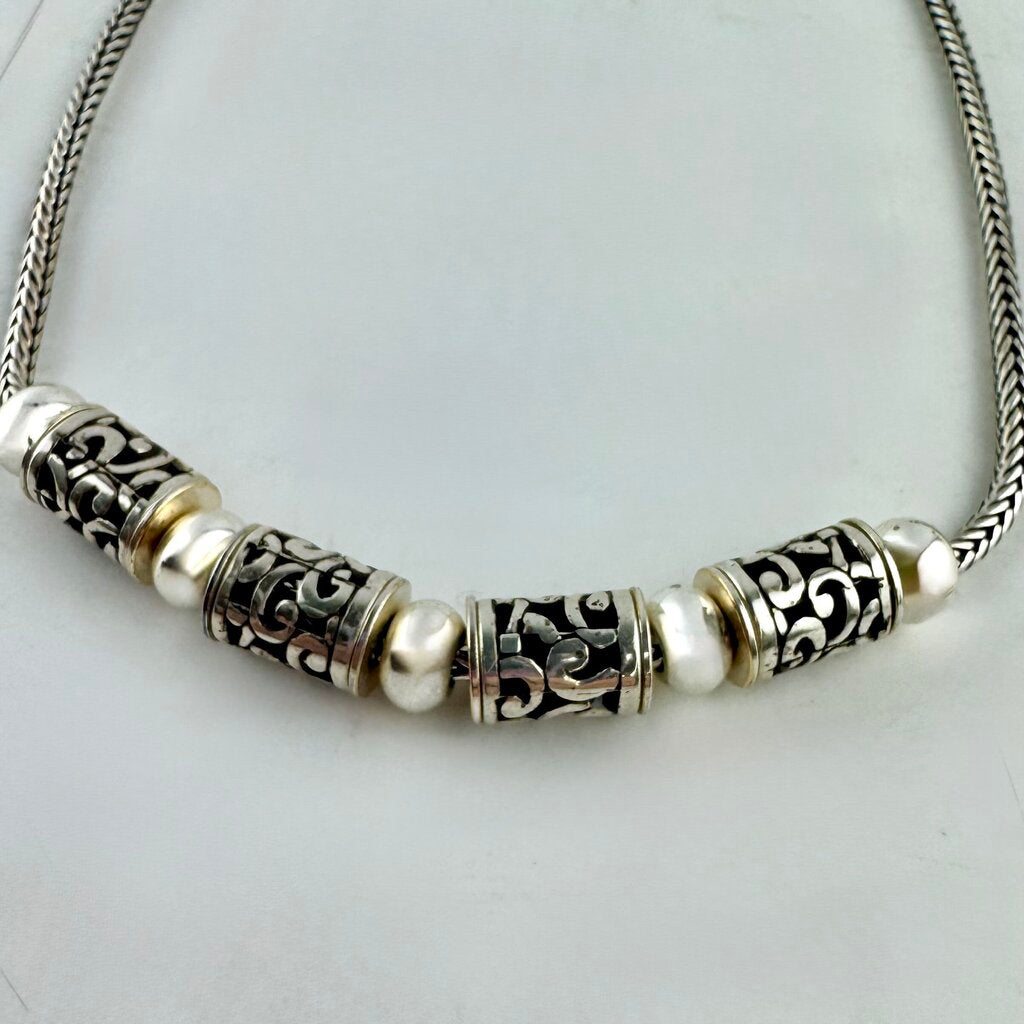 Silver Deco Beads Necklace - Retired - Acosta's Home