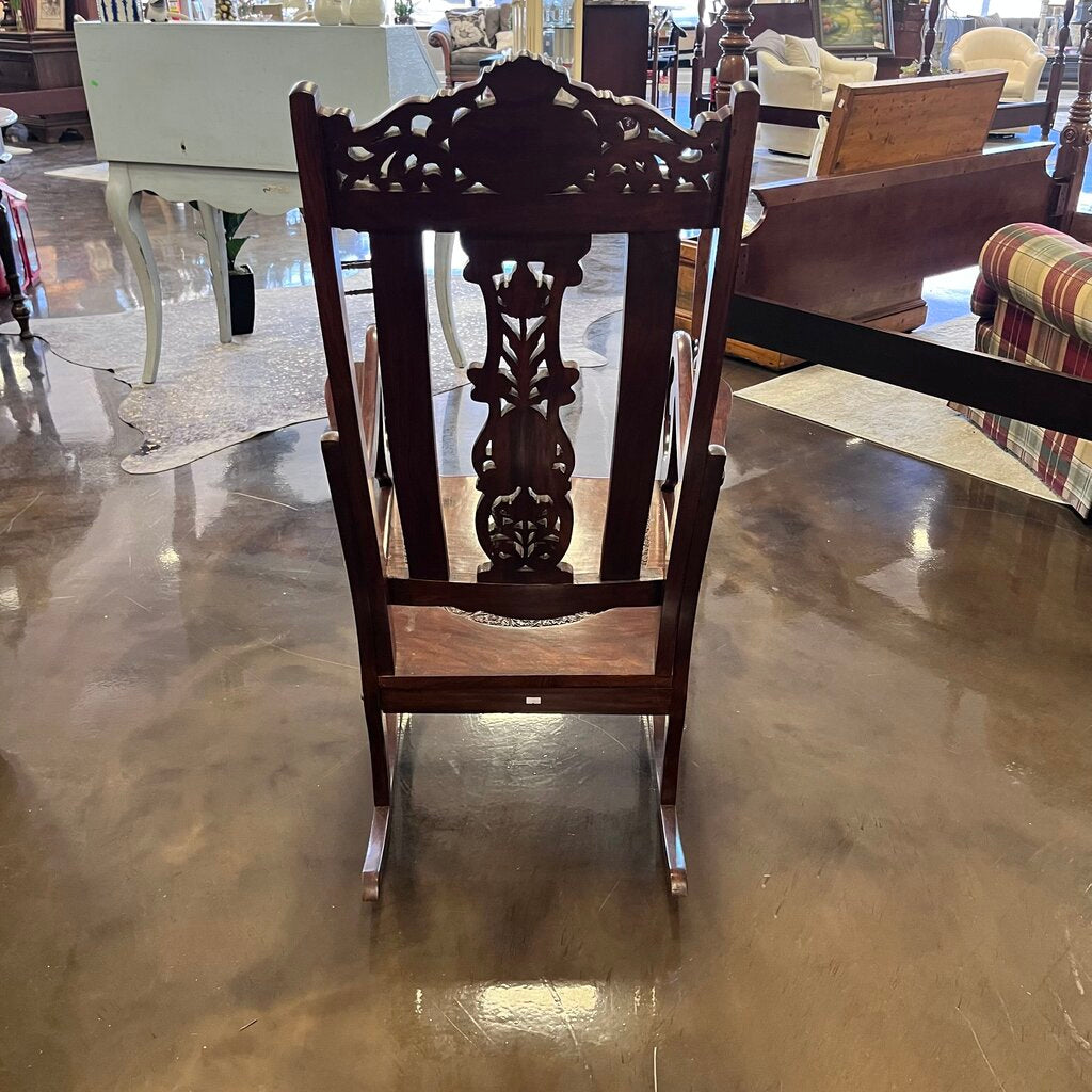 Carved Rocking Chair - Acosta's Home