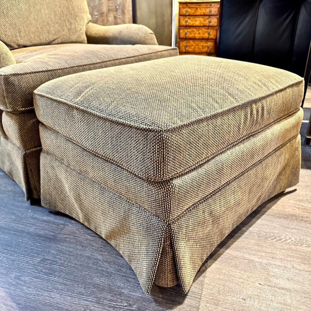 Orig. Price $2560 - Chair with Ottoman and Accent Pillow - Acosta's Home