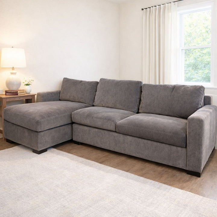 Orig. Price $4500 - Sofa with Chaise and 2 Pillows - Acosta's Home