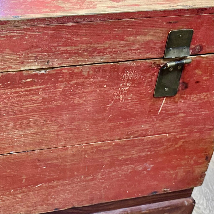 Antique Asian Inspired Painted Trunk - Acosta's Home