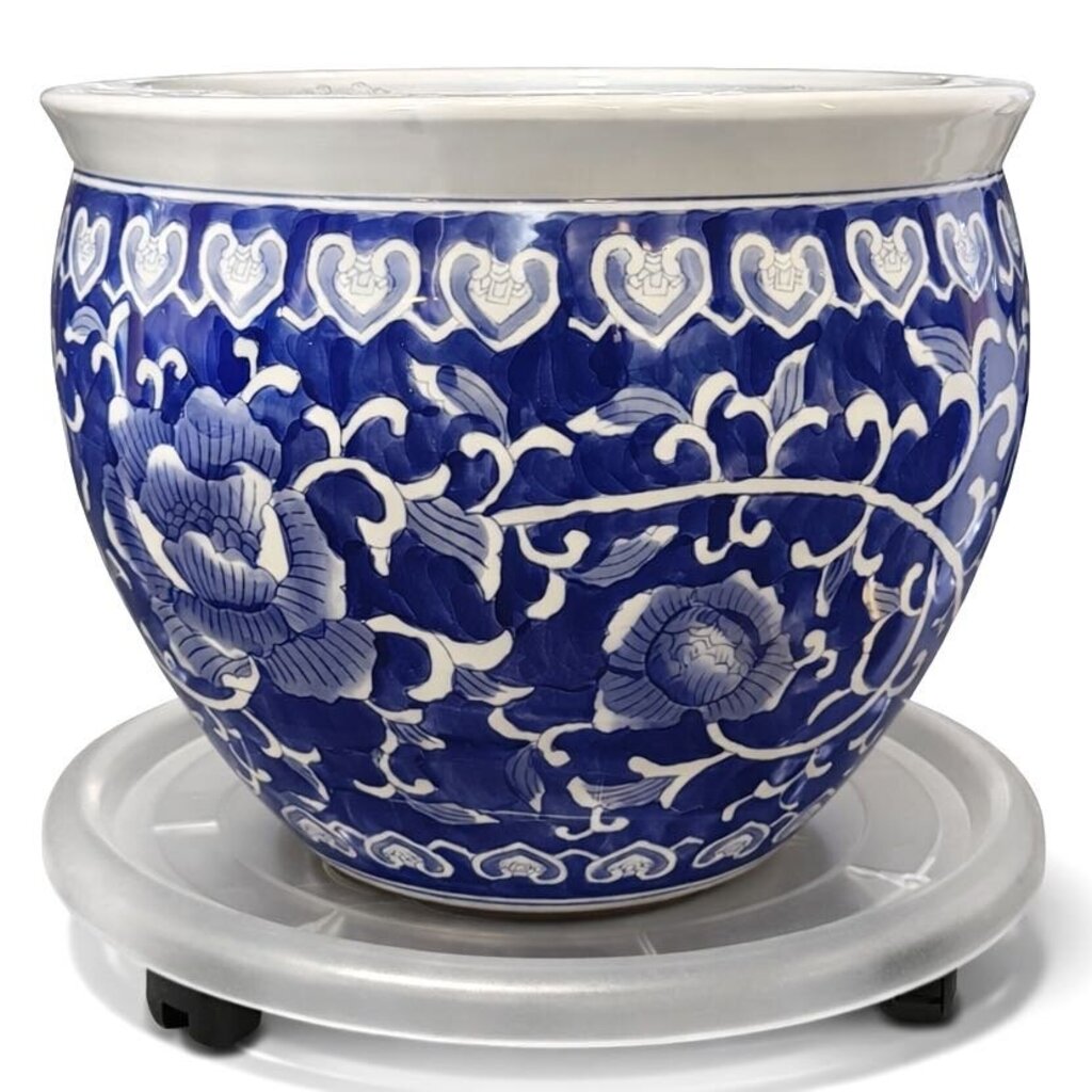 Floor Floral Planter on Rolling Base - Acosta's Home