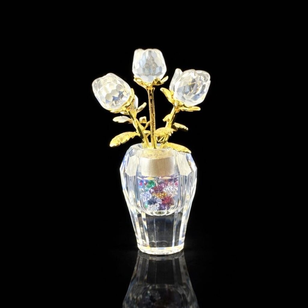 Crystal Memories Rose Vase - Acosta's Home
