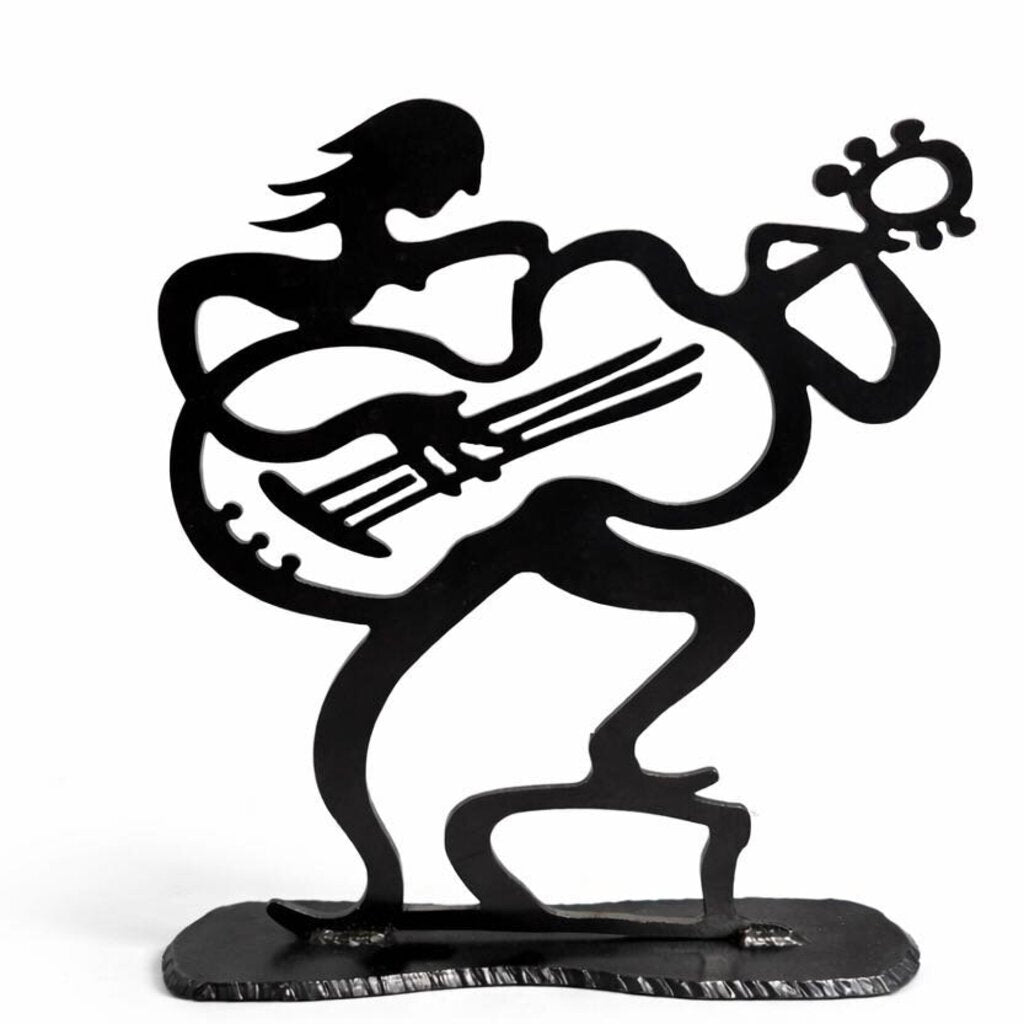 Handmade Metal Art Guitar Player - Acosta's Home