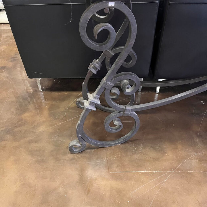 Orig Price $1200 - Wood & Wrought Iron Sofa Table - Acosta's Home
