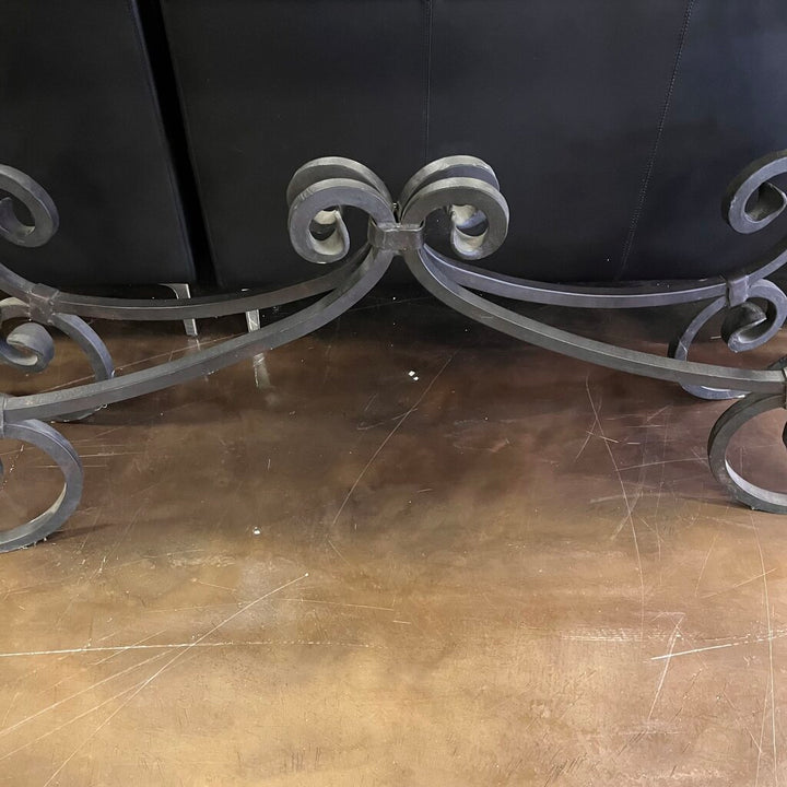 Orig Price $1200 - Wood & Wrought Iron Sofa Table - Acosta's Home