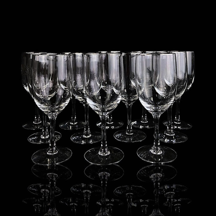 Set of 12 Blown Glass Water Goblets - Invitation - Acosta's Home