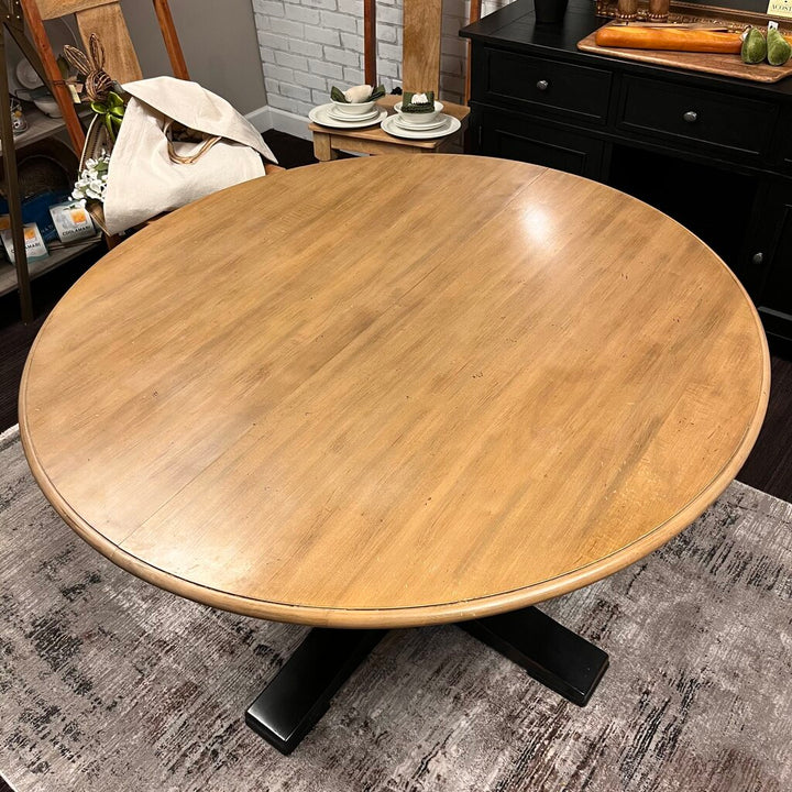 Orig Price $3500 - Round Dining Table w/ Leaf - Acosta's Home