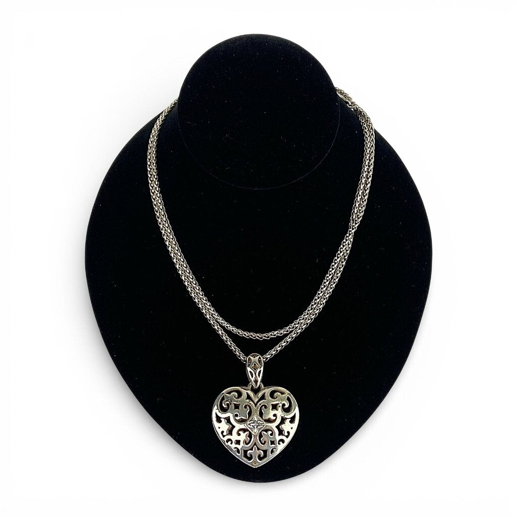 Cassandra Reversible Heart Pendant Necklace - Acosta's Home