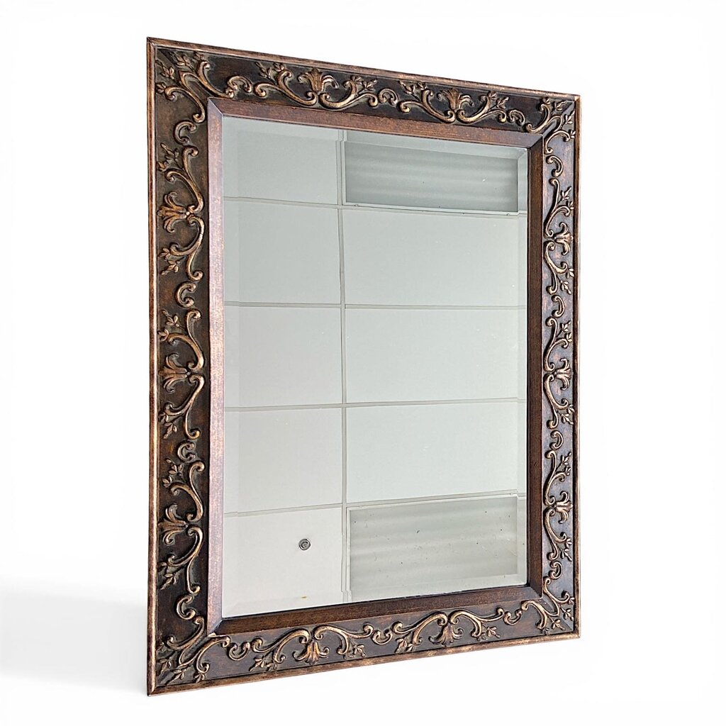 Fleur de Lis Framed Beveled Mirror - Acosta's Home