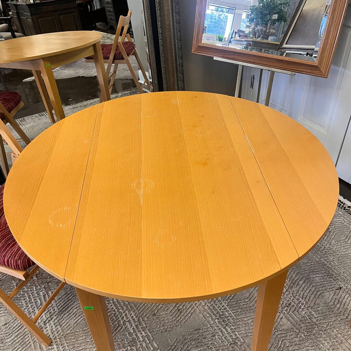 Orig Price $600 - Dropleaf Table w/ 2 Folding Chairs