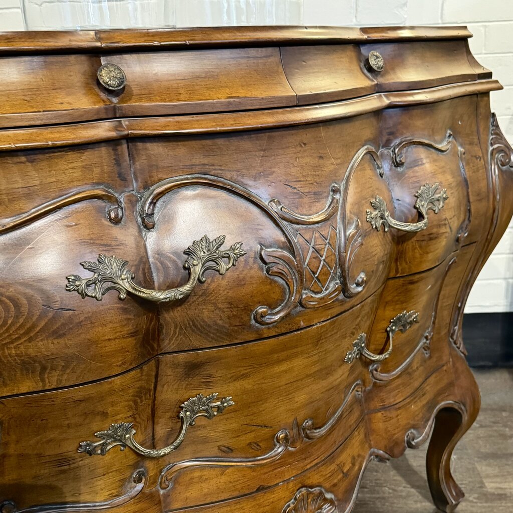 Orig. Price $3450 - Hand Carved Bombe Chest