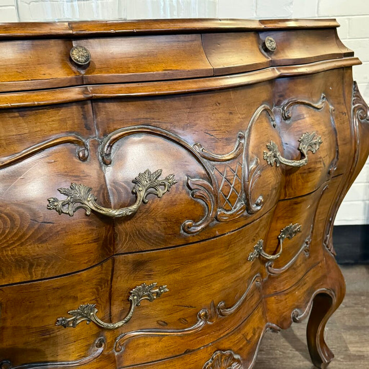 Orig. Price $3450 - Hand Carved Bombe Chest