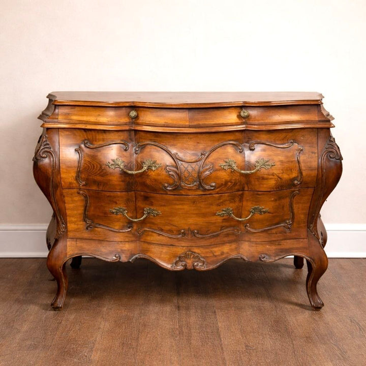 Orig. Price $3450 - Hand Carved Bombe Chest