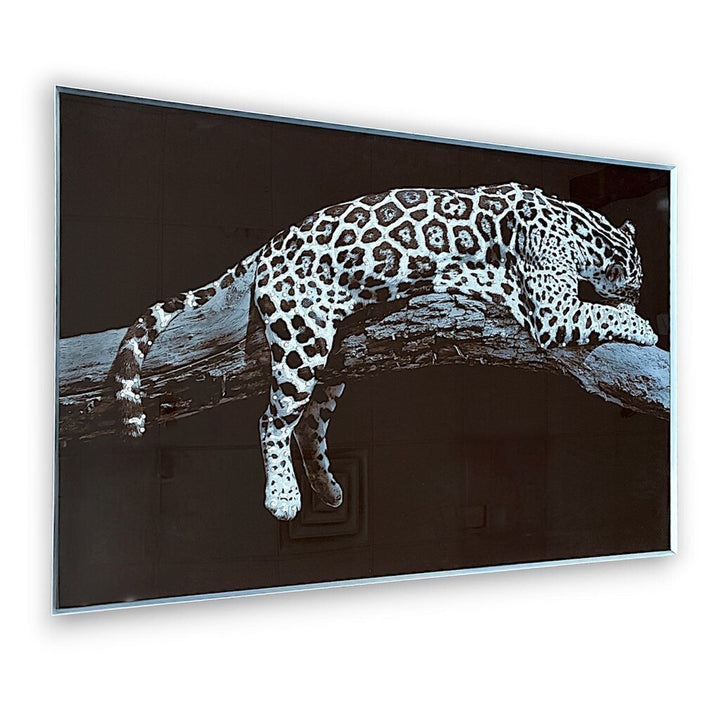 Framed Crystal Leopard Artwork