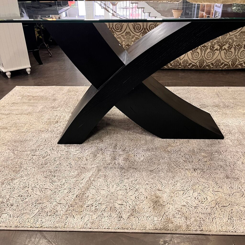 Orig Price $1910 - Modern Glass Dining Table