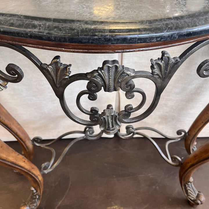 Orig Price $1100 - Ornate Sofa Table w/ Marble Top