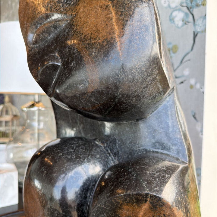 Orig Price $2000 - Mother & Child Solid Stone Sculpture
