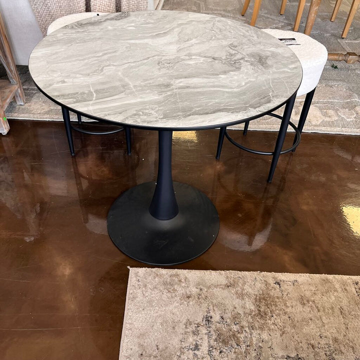 Round Stone Top Table