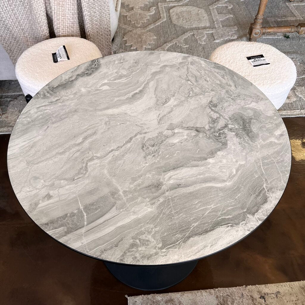 Round Stone Top Table
