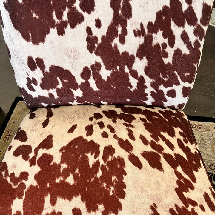 Faux Cowhide Accent Chair