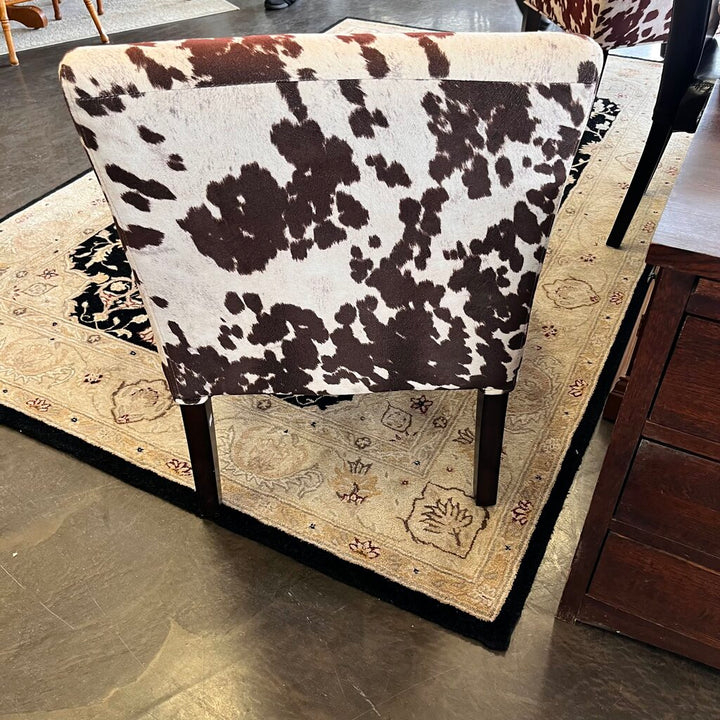 Faux Cowhide Accent Chair