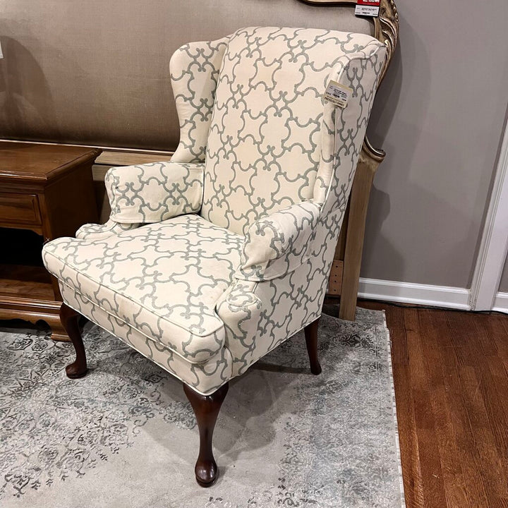 Orig Price $500 - Wingback Chair w/ Ottoman