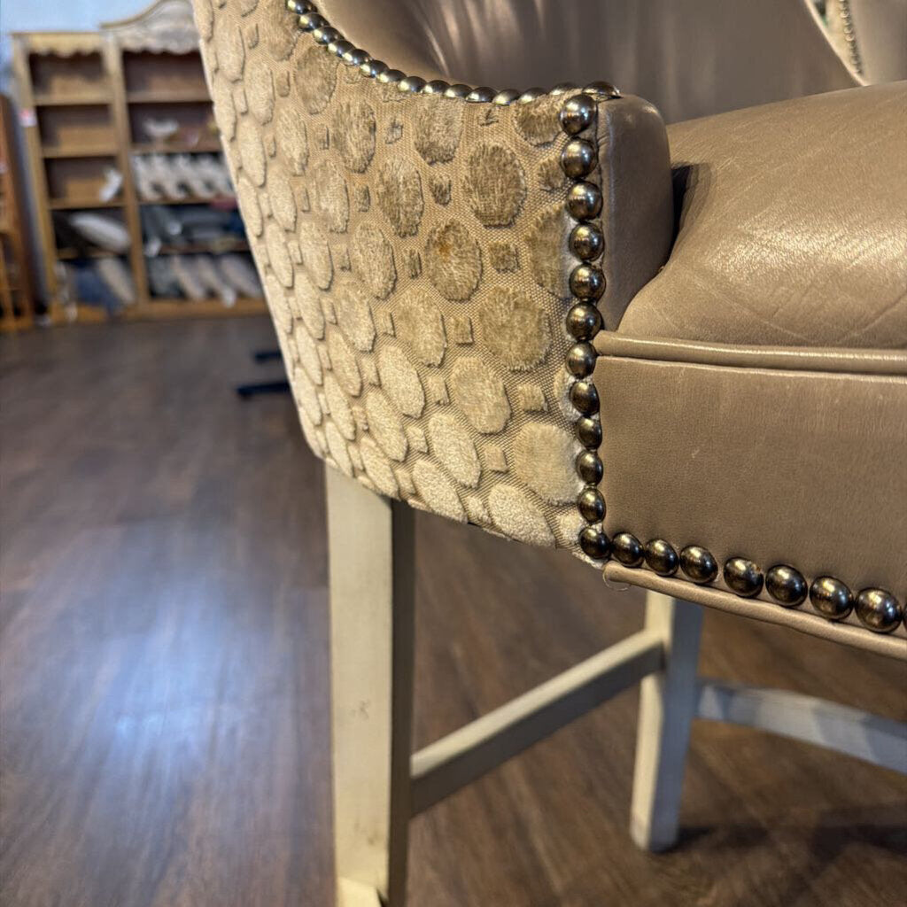 Custom Leather and Upholstry Counter Stool