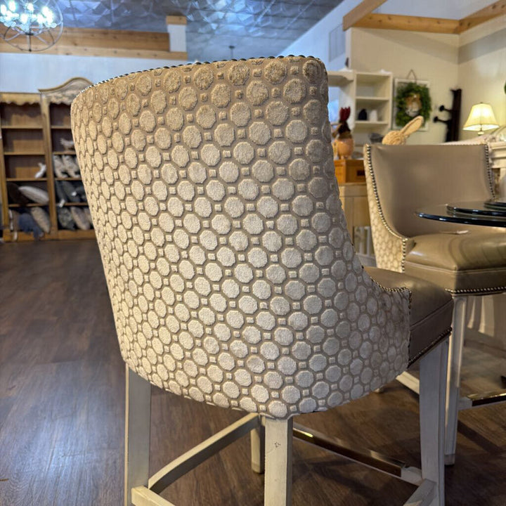 Custom Leather and Upholstry Counter Stool