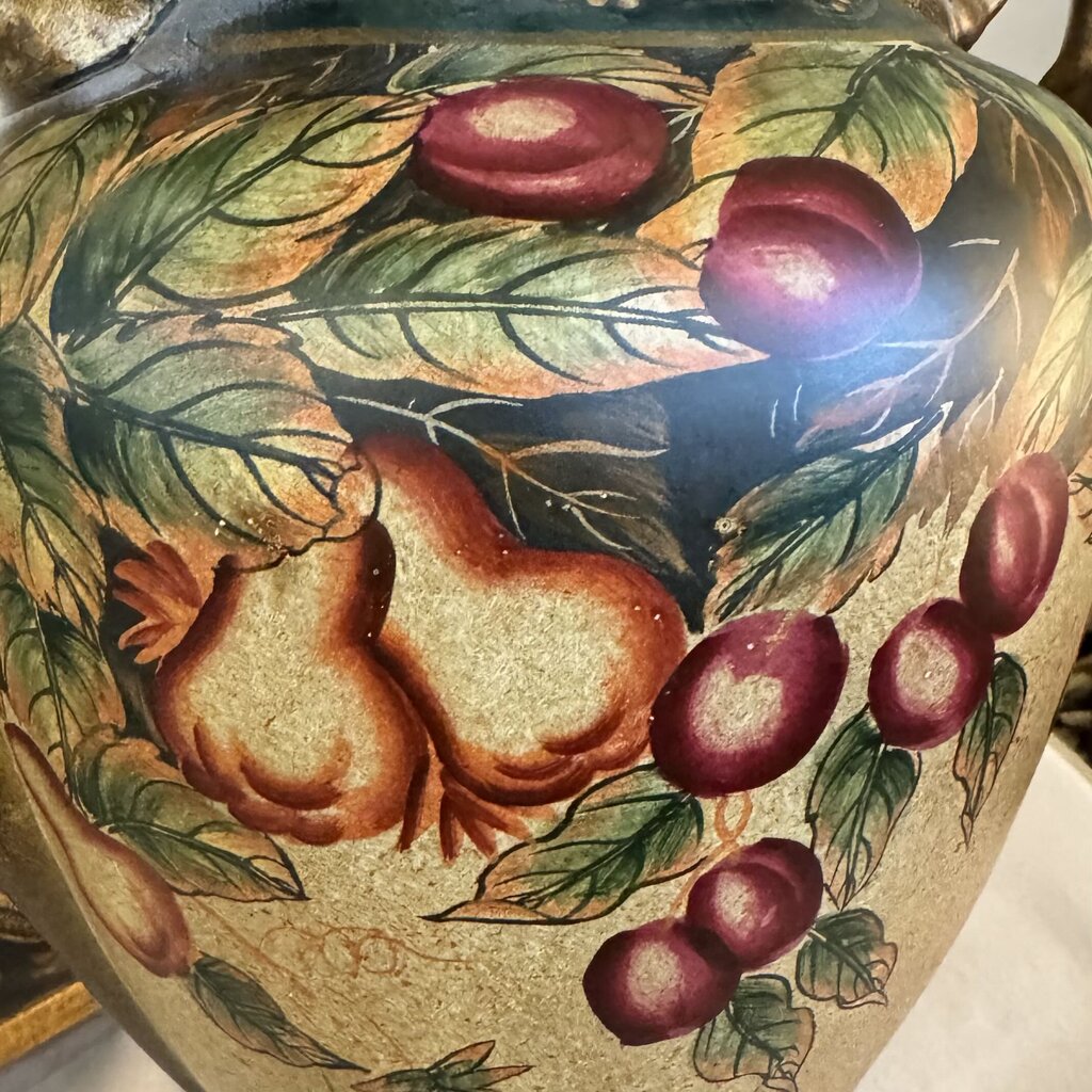 Lidded Painted Urn